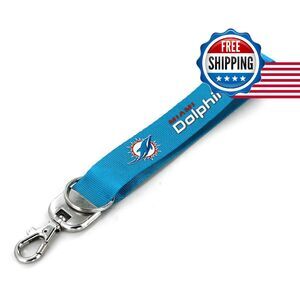 Aminco Nfl Miami Dolphins Deluxe Wristlet Keychain Nfl-Kt-376-09